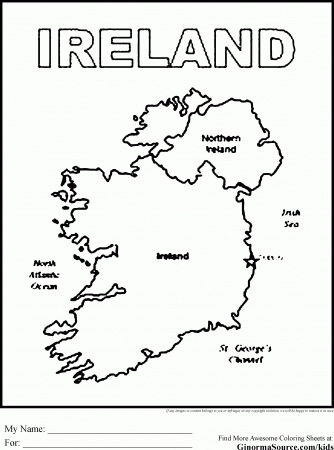 Map Of Ireland Coloring Page Coloring Pages For Kids Pinterest ...