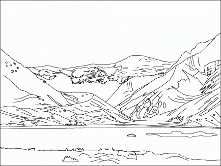Coloring Pages Mountains - Coloring Page Photos