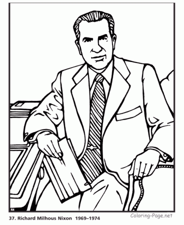 Richard Nixon - President coloring pages