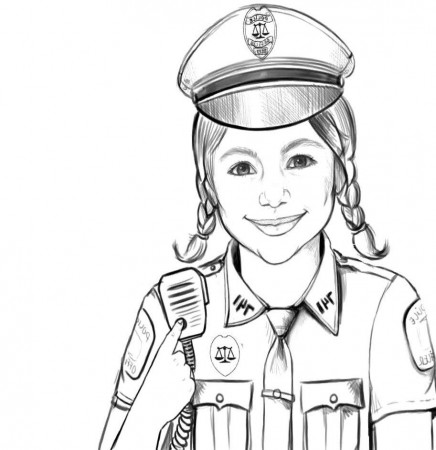 Police Coloring Page - Coloring Pages for Kids and for Adults