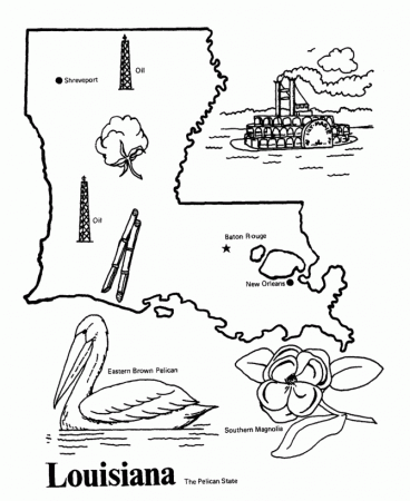 Louisiana State Flag Coloring Page - Coloring Pages for Kids and ...