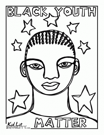 BLM Coloring Pages Black Youth Matter - XColorings.com