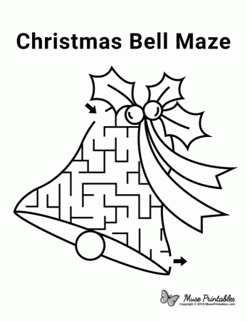 Free printable Christmas bell maze. Download it from  https://museprintables.com/download… | Fun worksheets for kids, Christmas  worksheets, Free christmas printables