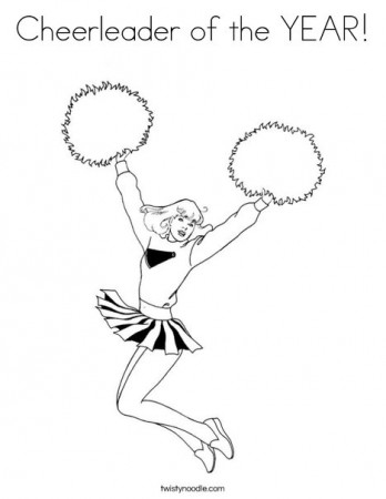 Cheerleader of the YEAR Coloring Page - Twisty Noodle