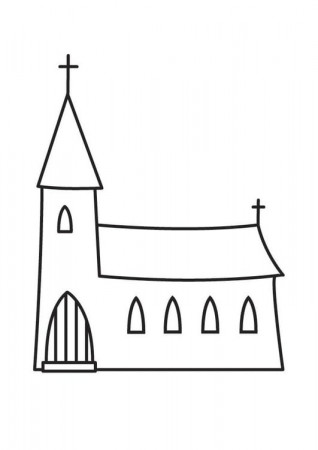 Coloring Page church - free printable coloring pages - Img 23136