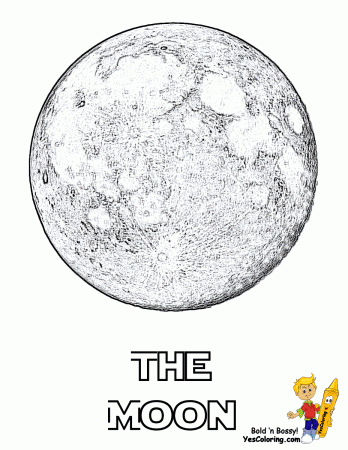Moon Coloring Page - Coloring Pages for Kids and for Adults