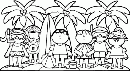 Kids Summer Activities Activity Coloring Page | Wecoloringpage