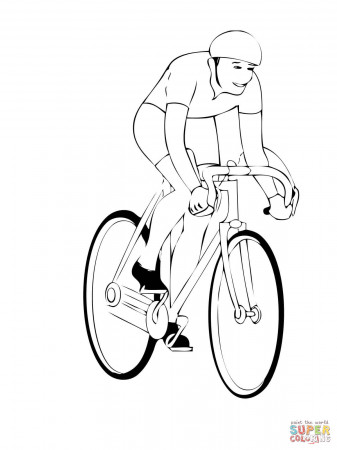 Racing Bicycle coloring page | Free Printable Coloring Pages