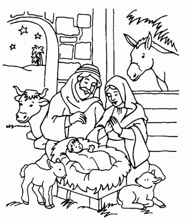 Christian Christmas Printable Coloring Pages - Coloring Pages For ...