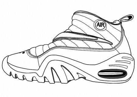 Jordan Shoes Coloring Pages | Free download on ClipArtMag