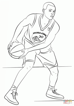 Stephen Curry Coloring Pages Printable | Sports coloring ...