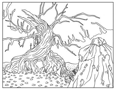 Sleepy Hollow Adult Book Page - Movies Adult Coloring Pages