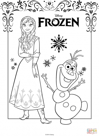 New Coloring Pages : Anna And Olaf Page Free Printable ...