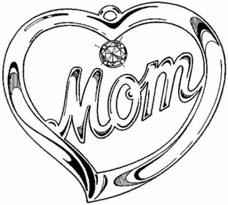 Mother's Day Necklace coloring page & book for kids.