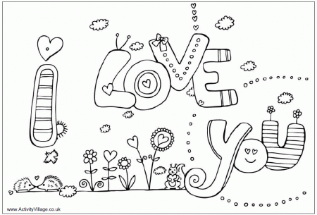 I love you coloring pages to download and print for free