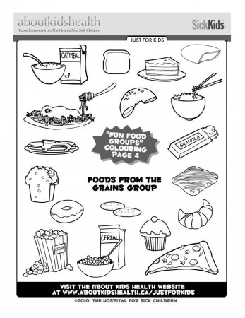 Food Pyramid Coloring Pages for Preschool | Best Coloring Page Site