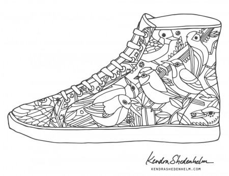 Printable Coloring Pages Shoes - High Quality Coloring Pages