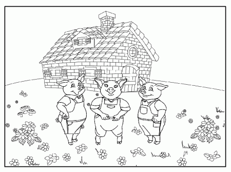 Three Little Pigs Coloring Pages - Colorine.net | #14194