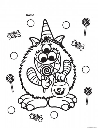 Print out Halloween Candy Critter Coloring Page for kidsFree ...