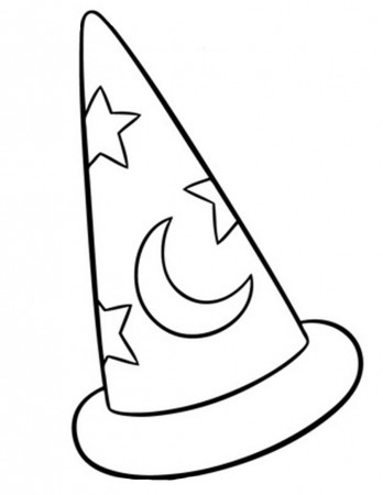Fantasia coloring page: sorcerers hat | Mickey coloring pages, Happy  birthday coloring pages, Birthday coloring pages