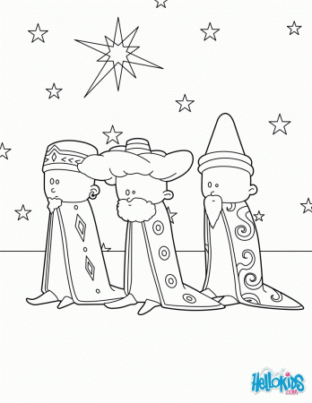 CHRISTMAS coloring pages - The Arrival of the Three Kings