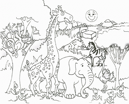 Prodigious Coloring Pages For Kids Animals Photos Free Printable ...