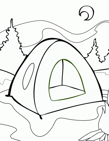 Tent - Coloring Pages for Kids and for Adults