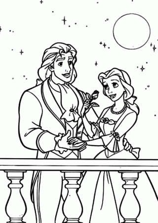 The Prince & Princess Belle Coloring Pages: The Prince & Princess ...