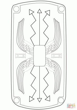 Roman Shield coloring page | Free Printable Coloring Pages