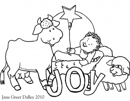 Christmas Nativity Animals Coloring Pages - Coloring Pages For All ...