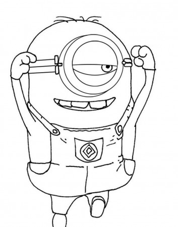 Despicable Me Coloring Pages Minion For Kids Free | Cartoon ...