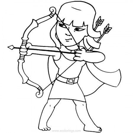 Archer from Clash Royale Coloring Pages - XColorings.com