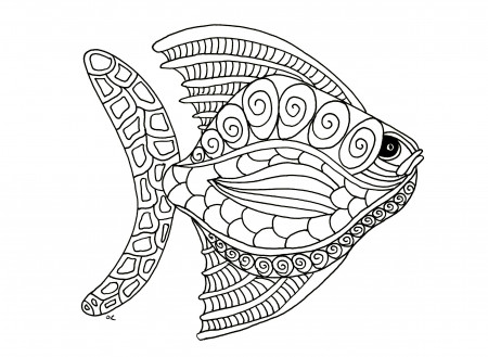 Pisces to color for kids - Pisces Kids Coloring Pages