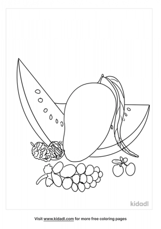 Tropical Fruits Coloring Pages | Free Food Coloring Pages | Kidadl