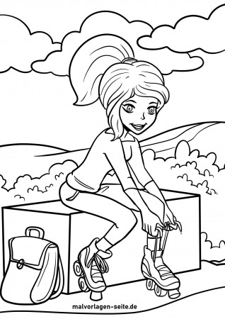 Great coloring page Roller Skates - Leisure Sports - Free Coloring Pages