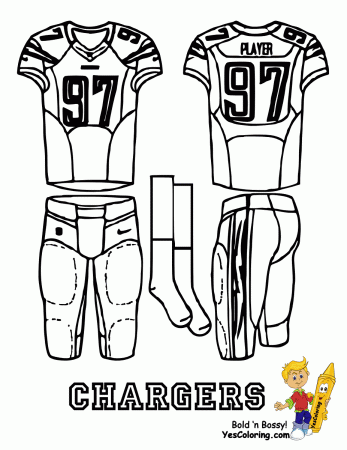 San diego chargers coloring pages for kids