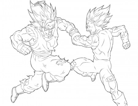 Goku and Vegeta Coloring Pages (Page 1) - Line.17QQ.com
