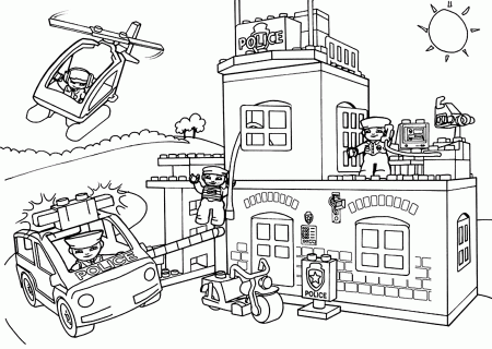 Lego police coloring page for kids, printable free. Lego Duplo ...