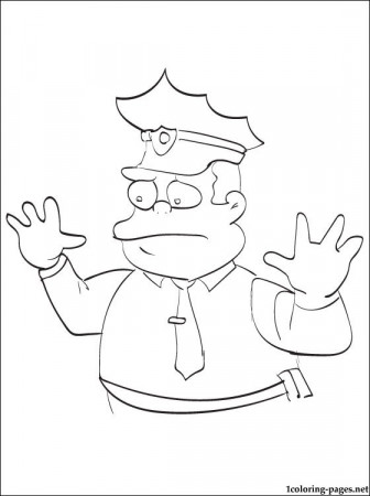 Chief Clancy Wiggum coloring page | Coloring pages