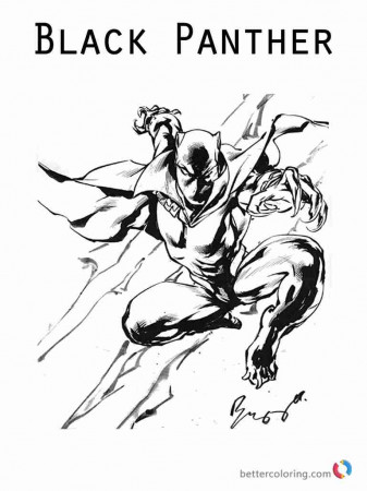 Best Of Black Panther Coloring Pages Marvel | AnyOneForAnyaTeam
