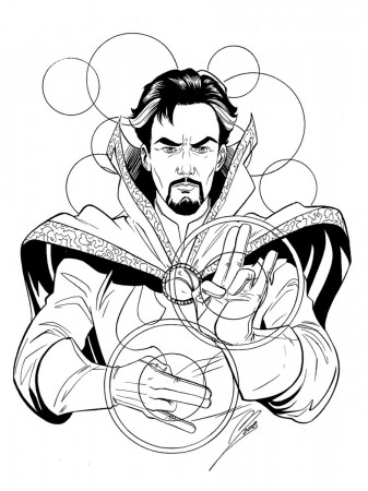 Doctor Strange And His Power Coloring Page - Free Printable ...