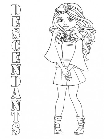 Descendants Evie Coloring Page - Free Printable Coloring Pages for Kids