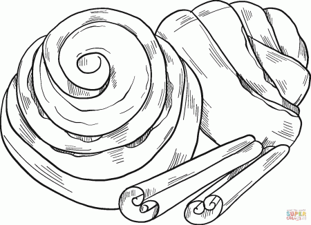 Cinnamon Rolls coloring page | Free Printable Coloring Pages