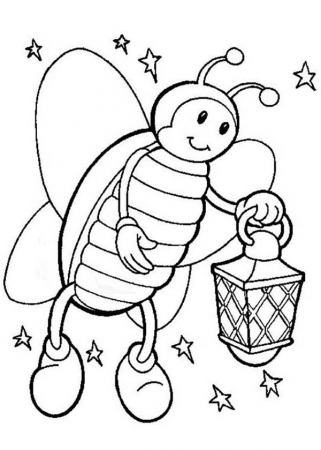 Firefly On Starry Night Hold A Lamp Coloring Page : Color Luna | Coloring  pages, Bug coloring pages, Coloring pictures