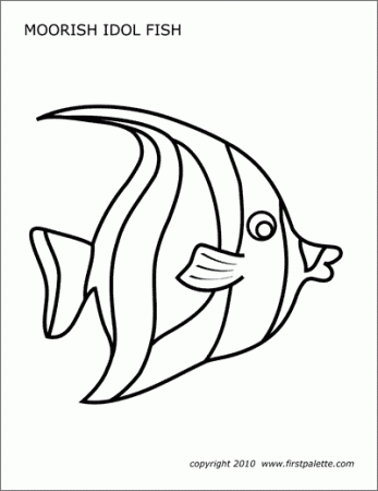 Coral Reef Fishes | Free Printable Templates & Coloring Pages |  FirstPalette.com