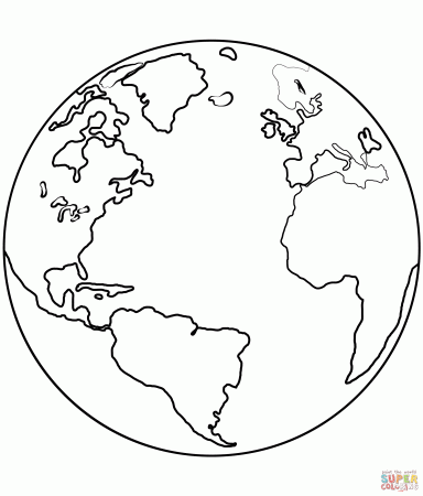 Earth coloring page | Free Printable Coloring Pages