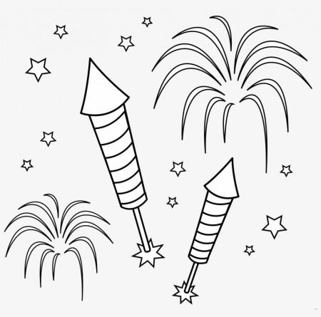 Magnificent Fireworks Coloring Pages Printable To Tiny - Free Transparent  PNG Download - PNGkey