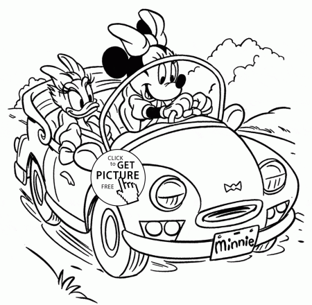 Minnie Mouse and Daisy Duck coloring page for kids, for girls ...