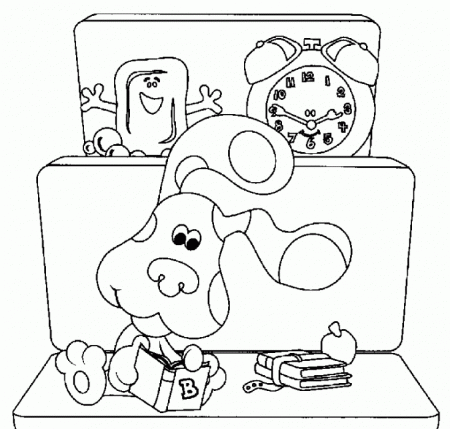 Free Printable Blues Clues Coloring Pages : Blues in Christmas ...