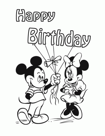 Cake Mickey Mouse Birthday Coloring Pages #1243 Mickey Mouse ...